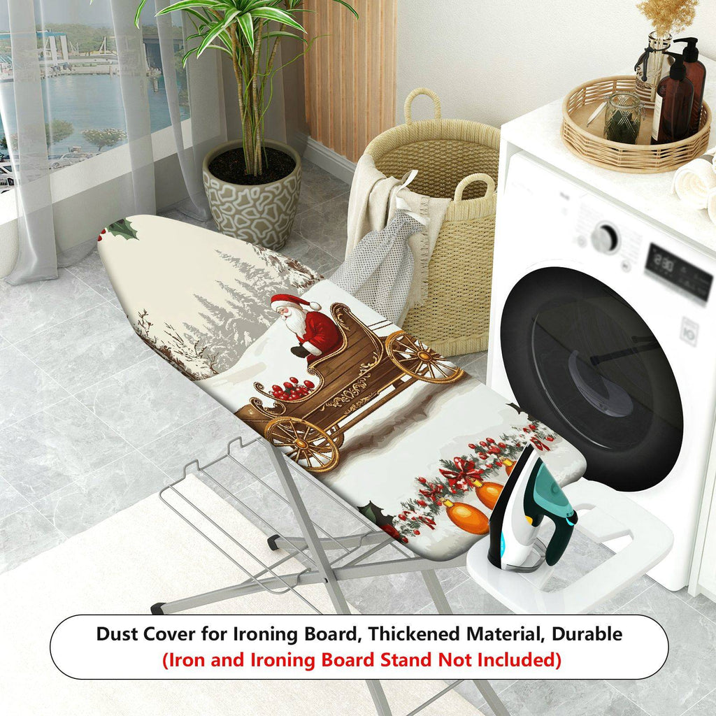 1-Piece Christmas Santa Sleigh Holiday  Ironing Board Cover, Universal Size, Without Board