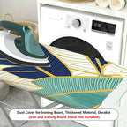 1-Piece Tropical Leaf Decorative Pattern Green Blue Yellow  Ironing Board Cover, Universal Size, Without Board