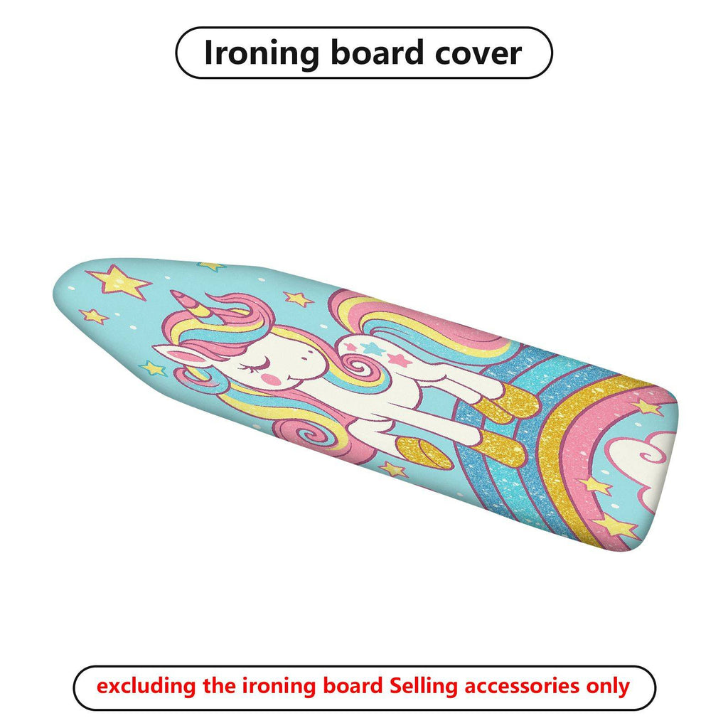 1-Piece Unicorn Rainbow Star  Ironing Board Cover, Universal Size, Without Board