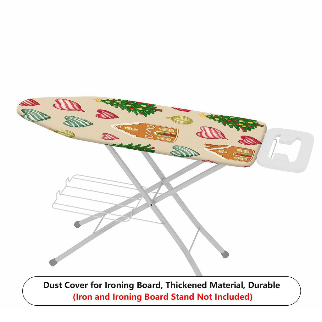 1-Piece Christmas Tree Gingerbread Red Heart  Ironing Board Cover, Universal Size, Without Board