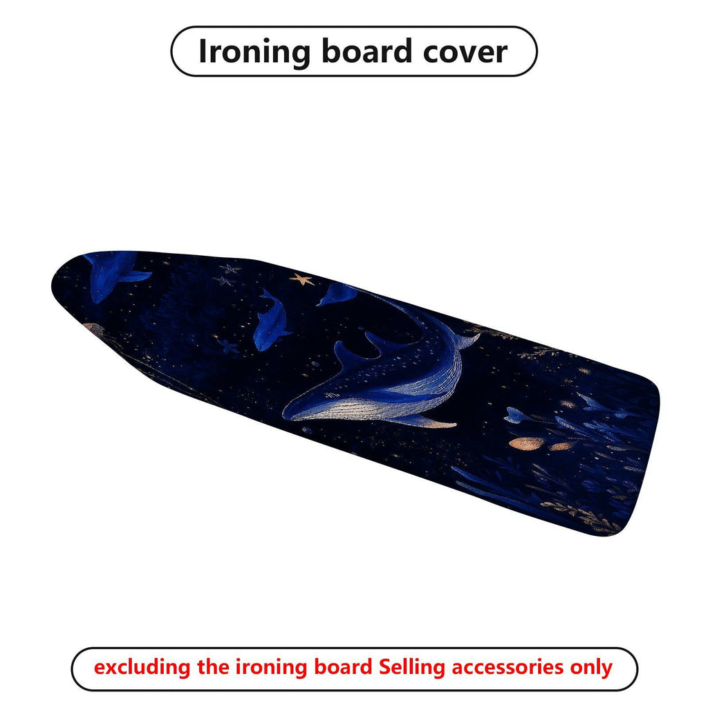 1-Piece Celestial Whale Starry Night Ocean  Ironing Board Cover, Universal Size, Without Board