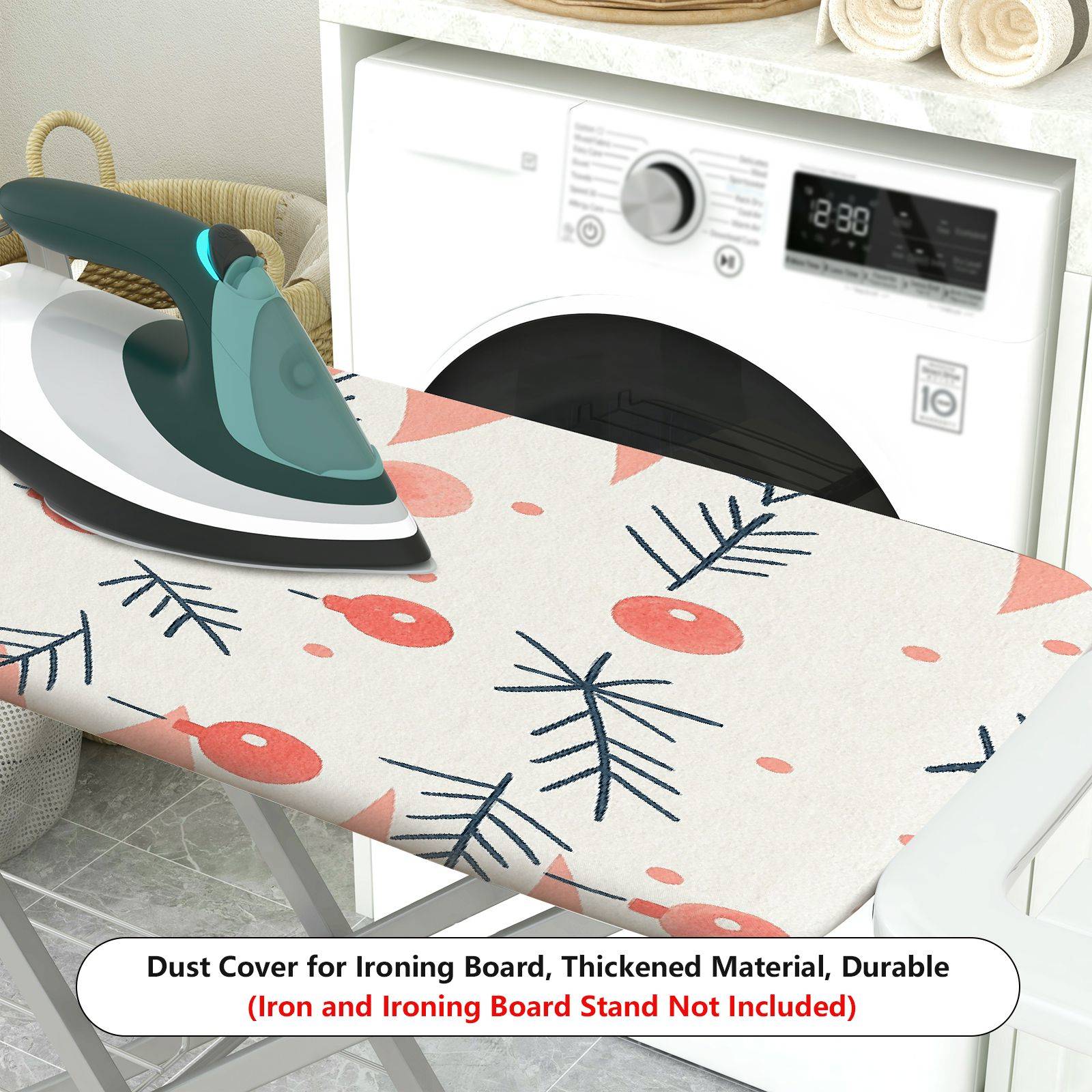 1-Piece Christmas Tree Ornament Festive  Ironing Board Cover, Universal Size, Without Board