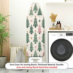 1-Piece Christmas Trees Stars Bows  Ironing Board Cover, Universal Size, Without Board