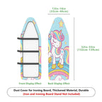 1-Piece Unicorn Rainbow Stars  Ironing Board Cover, Universal Size, Without Board