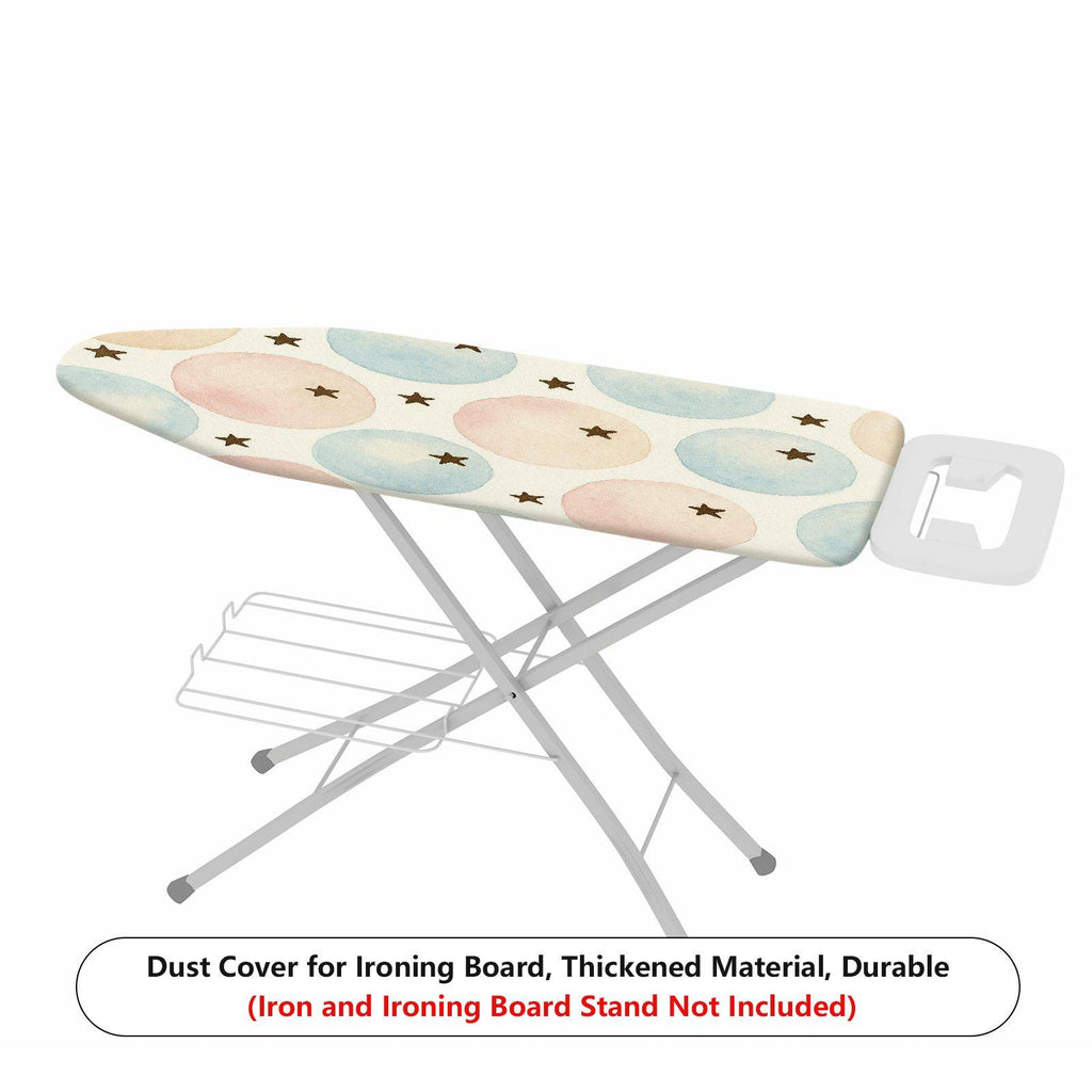 1-Piece Pastel Stars Pattern Watercolor Dots Design  Ironing Board Cover, Universal Size, Without Board