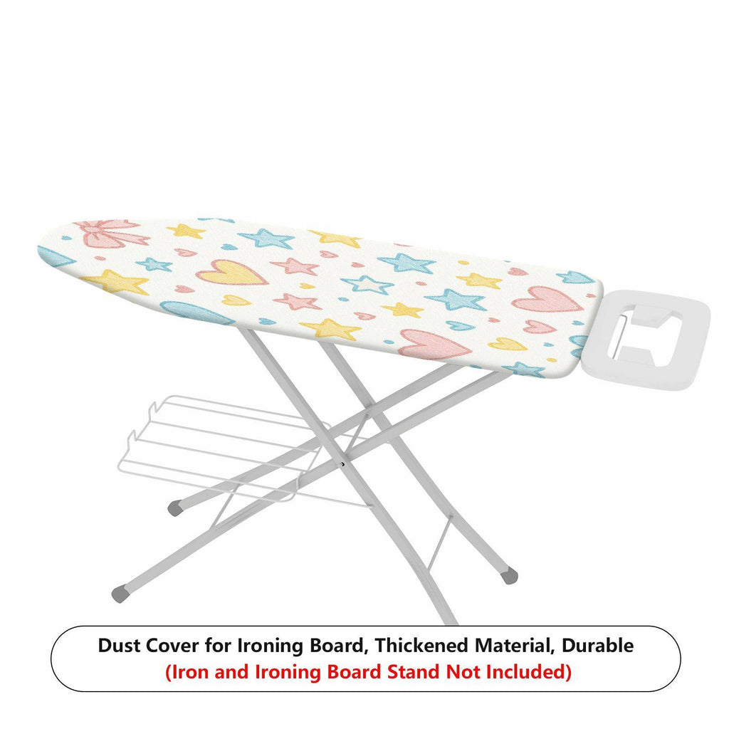 1-Piece Hearts Stars Bow  Ironing Board Cover, Universal Size, Without Board