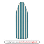1-Piece Striped Blue White Minimalist  Ironing Board Cover, Universal Size, Without Board