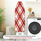1-Piece Christmas Plaid Red  Ironing Board Cover, Universal Size, Without Board