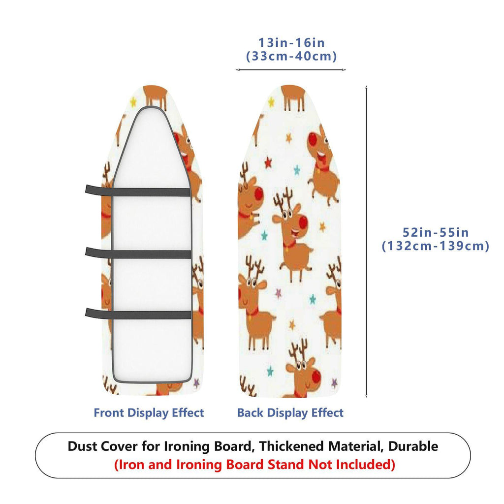 1-Piece Christmas Reindeer Star Pattern  Ironing Board Cover, Universal Size, Without Board