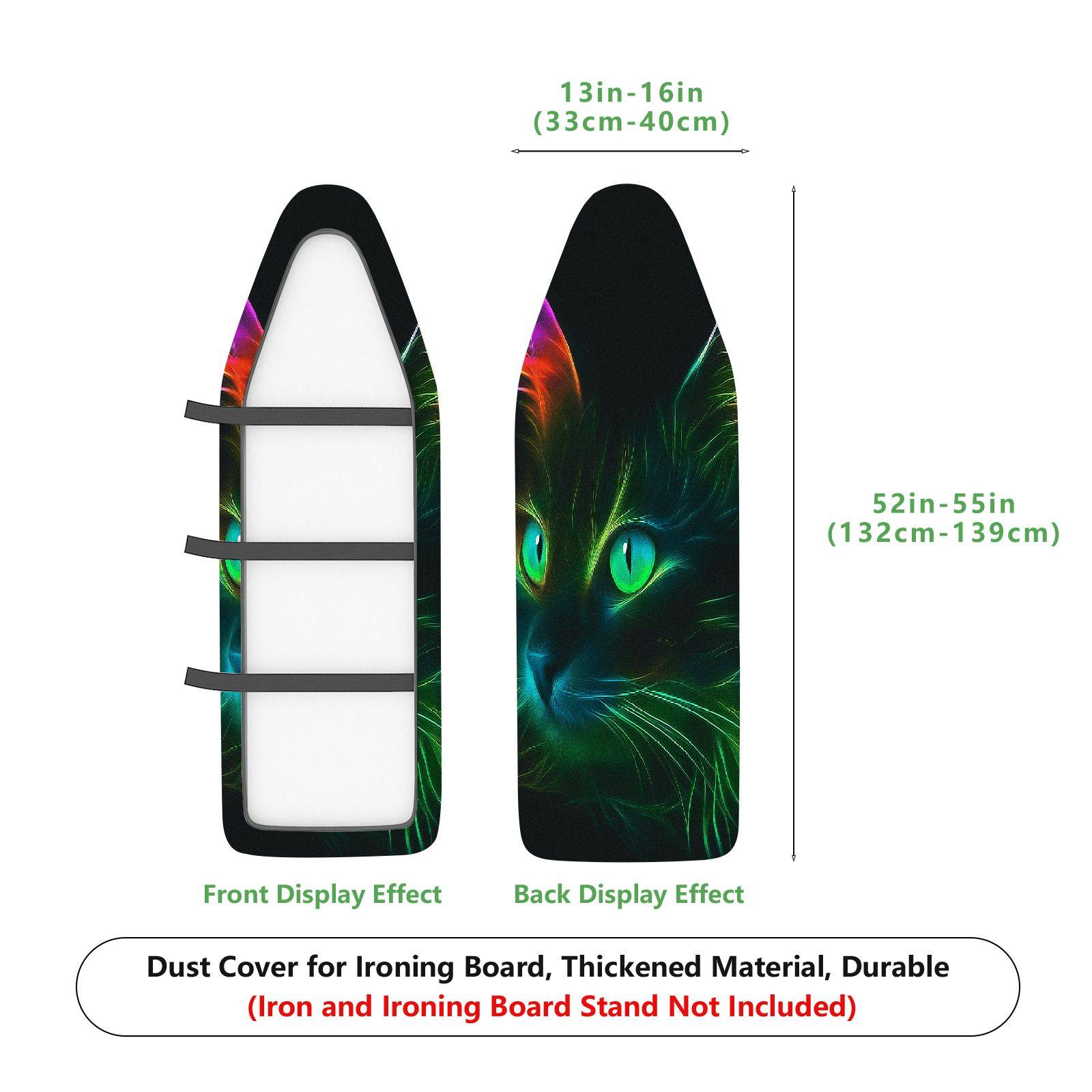 1-Piece Cat  Light Art  Ironing Board Cover, Universal Size, Without Board