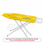 1-Piece Yellow Leaf Pattern Vibrant Tropical  Ironing Board Cover, Universal Size, Without Board