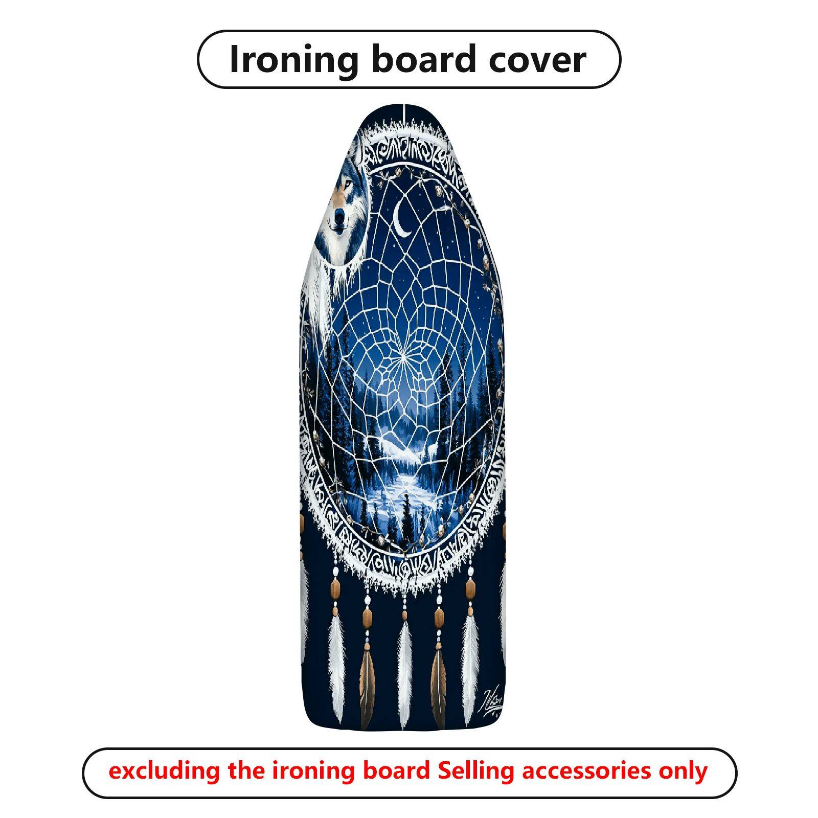 1-Piece Dreamcatcher Wolf Mountain Lunar  Ironing Board Cover, Universal Size, Without Board