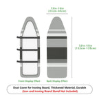 1-Piece Striped Gray Black  Ironing Board Cover, Universal Size, Without Board