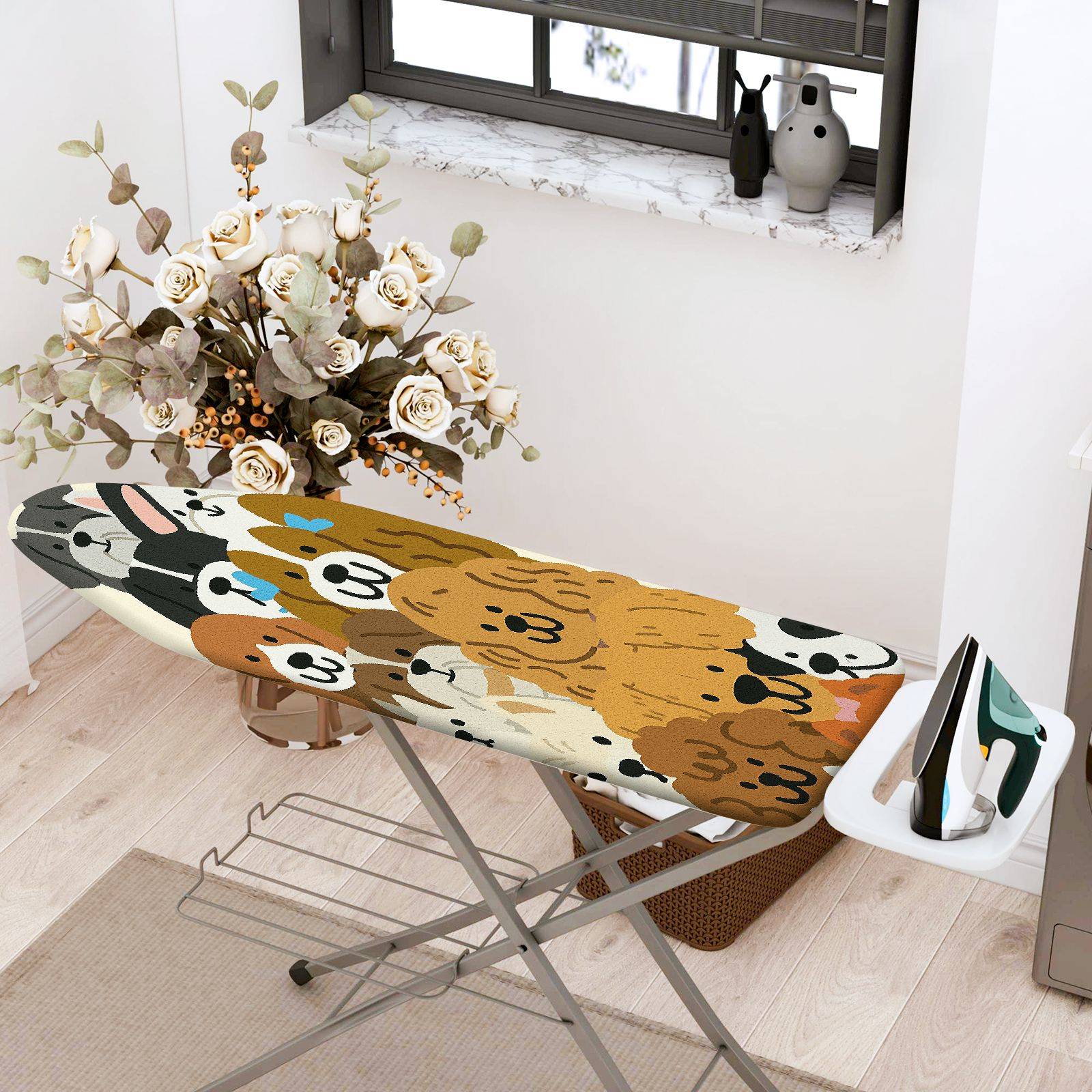 1-Piece Dog Cute Animal Pet  Ironing Board Cover, Universal Size, Without Board