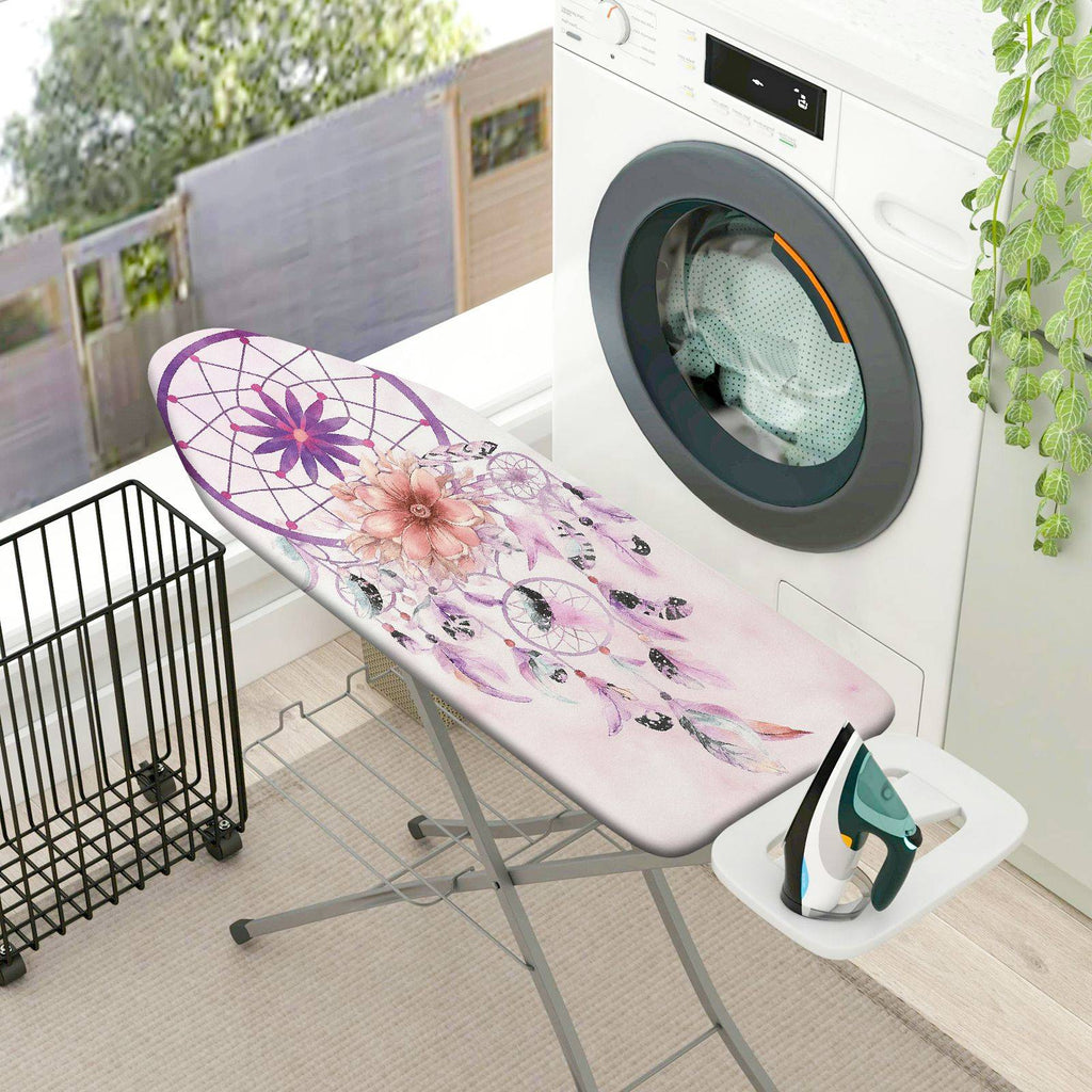 1-Piece Dreamcatcher Flower Feather  Ironing Board Cover, Universal Size, Without Board