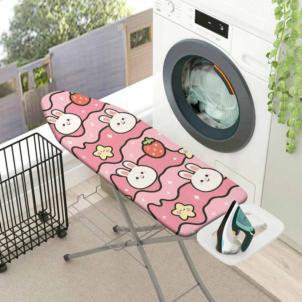 1-Piece Rabbit Strawberry Floral  Ironing Board Cover, Universal Size, Without Board