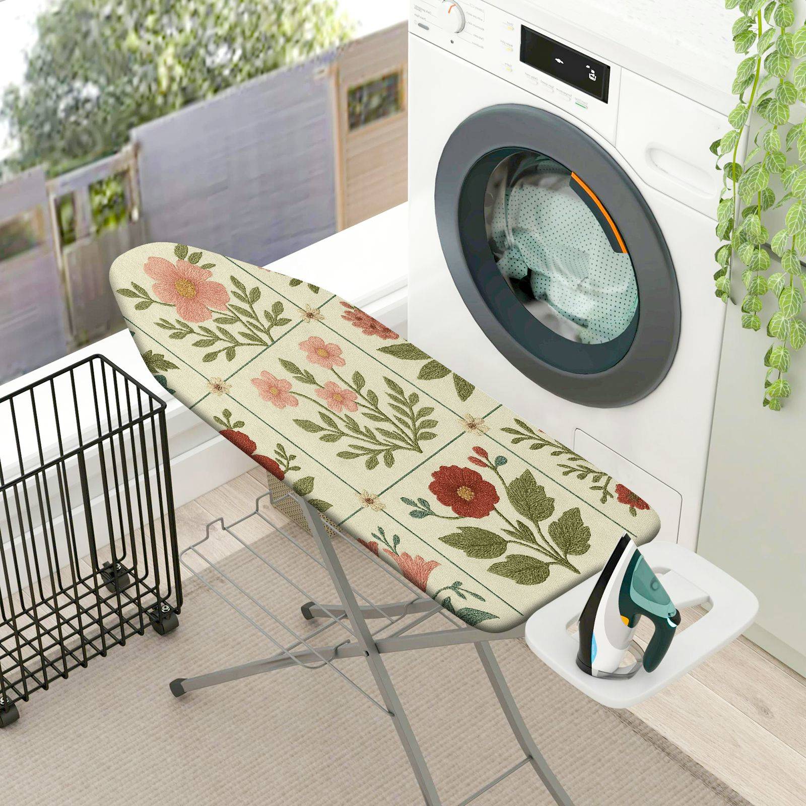 1-Piece Floral Pattern Retro Vintage  Ironing Board Cover, Universal Size, Without Board