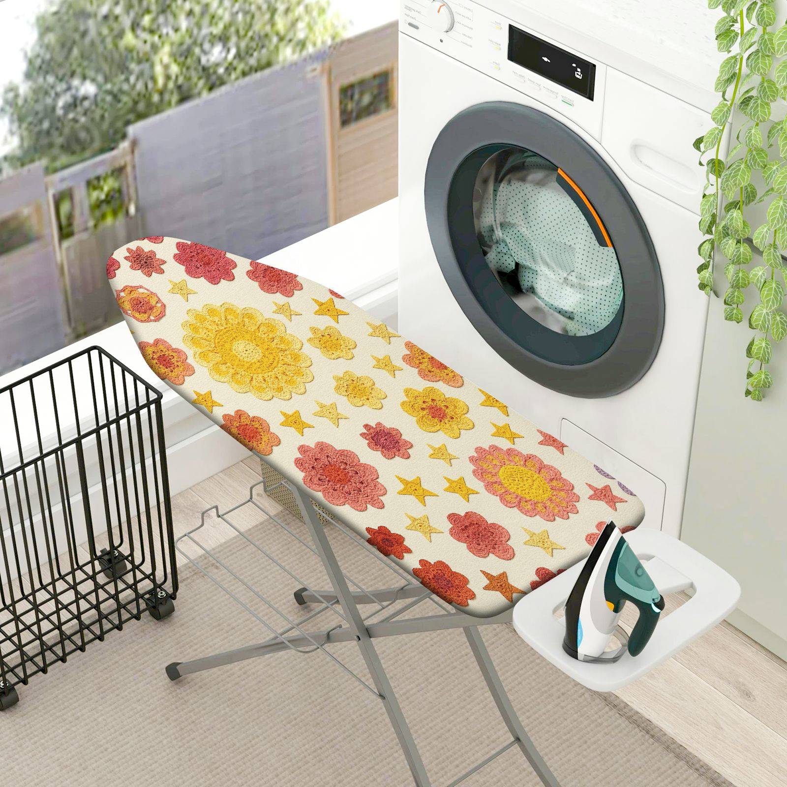 1-Piece Floral Star Colorful  Ironing Board Cover, Universal Size, Without Board