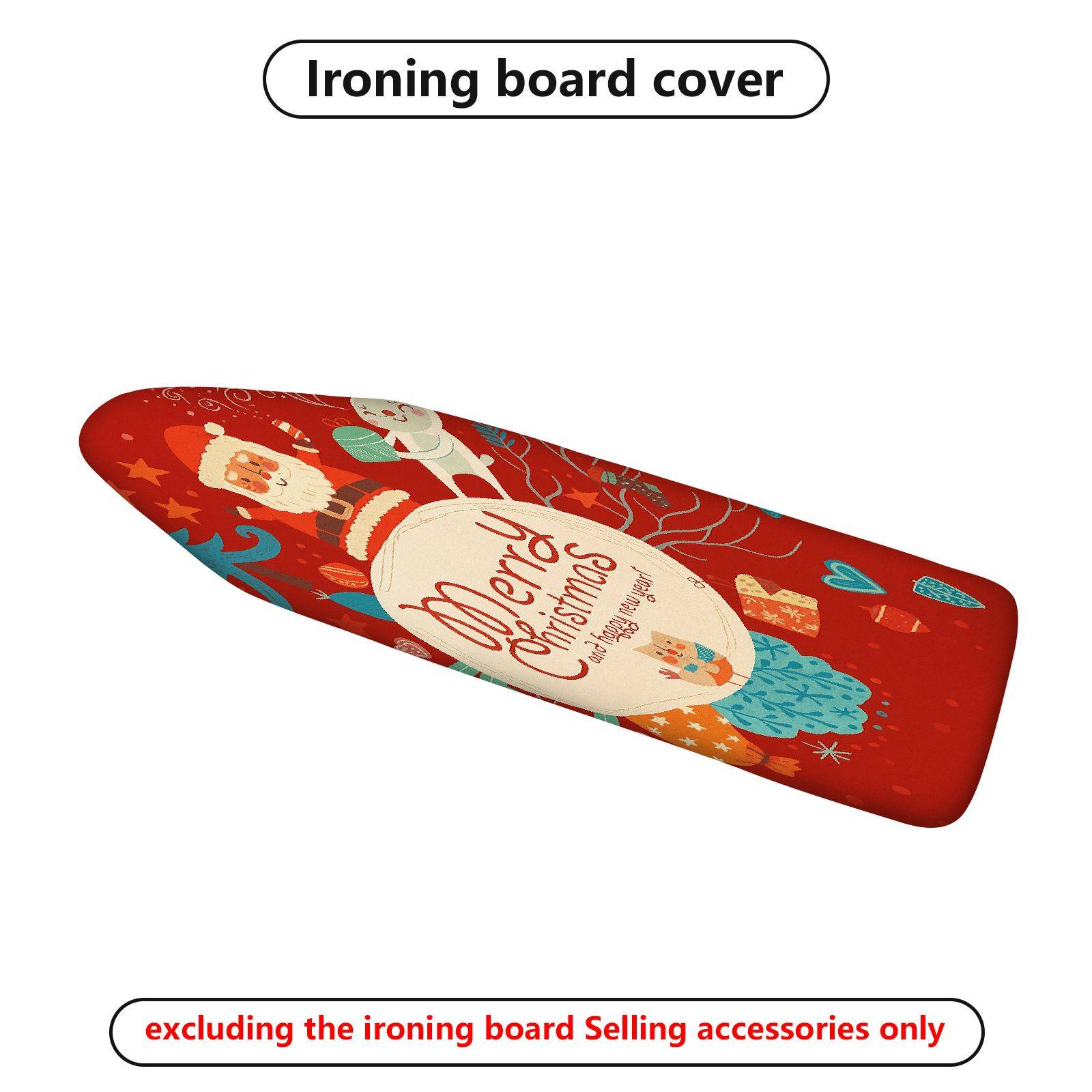 1-Piece Santa Claus Snowflakes Gifts  Ironing Board Cover, Universal Size, Without Board