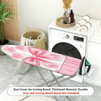 1-Piece Pink Bow Daisy Striped  Ironing Board Cover, Universal Size, Without Board