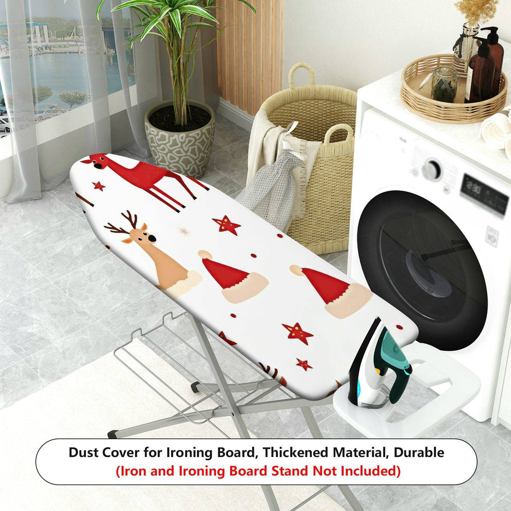 1-Piece Christmas Reindeer Santa  Ironing Board Cover, Universal Size, Without Board