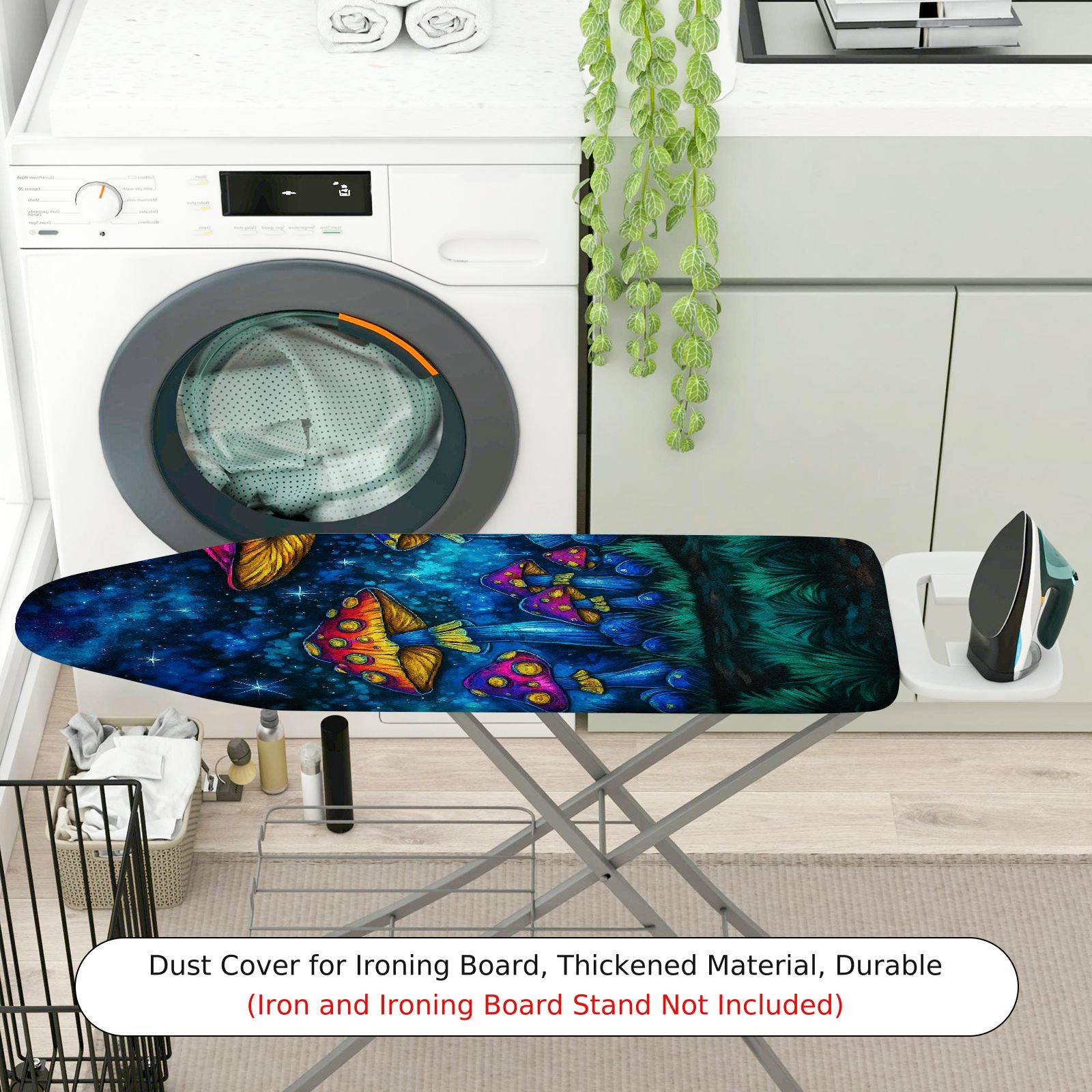 1-Piece Mushroom Starry Night Forest  Ironing Board Cover, Universal Size, Without Board