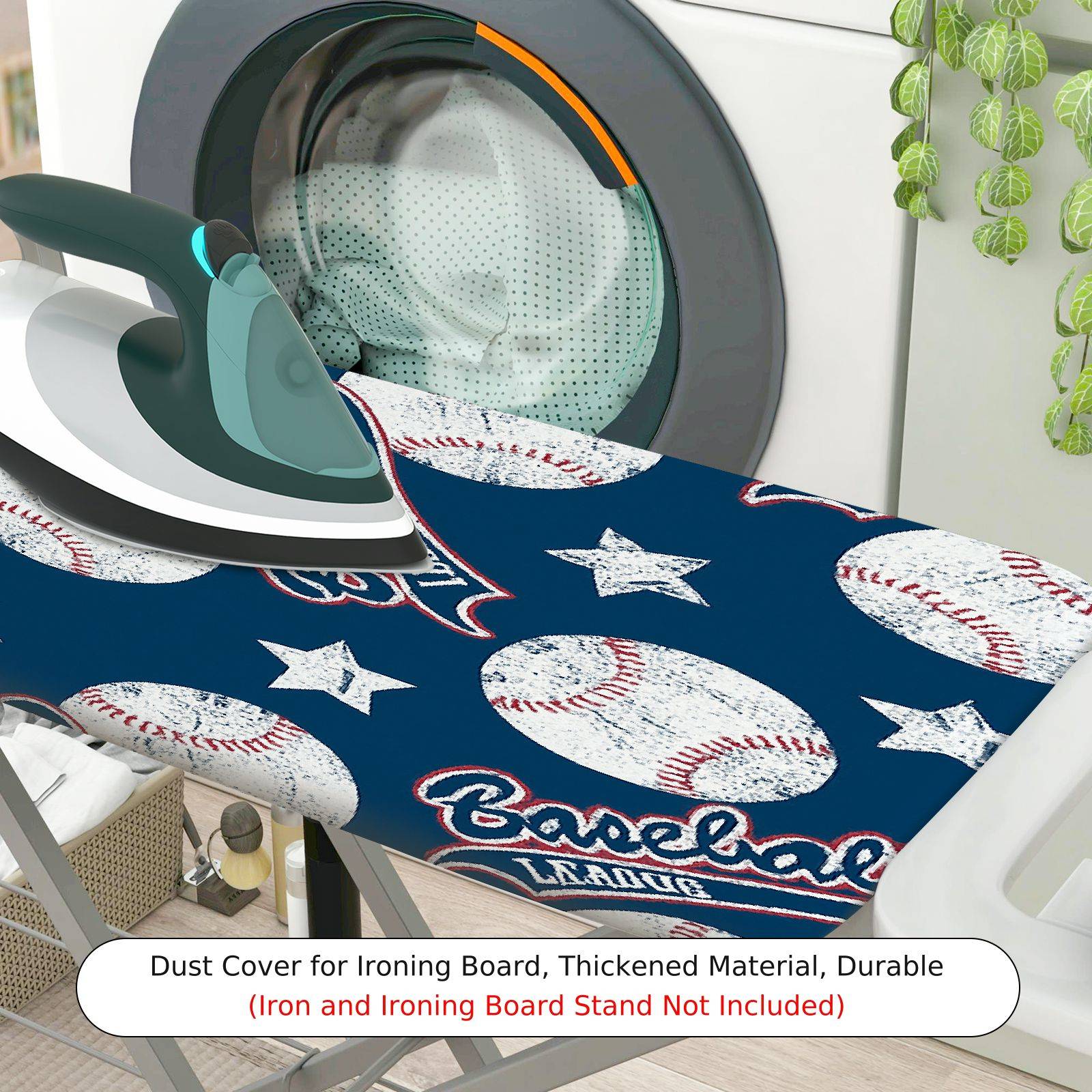 1-Piece Baseball Stars Sports  Ironing Board Cover, Universal Size, Without Board