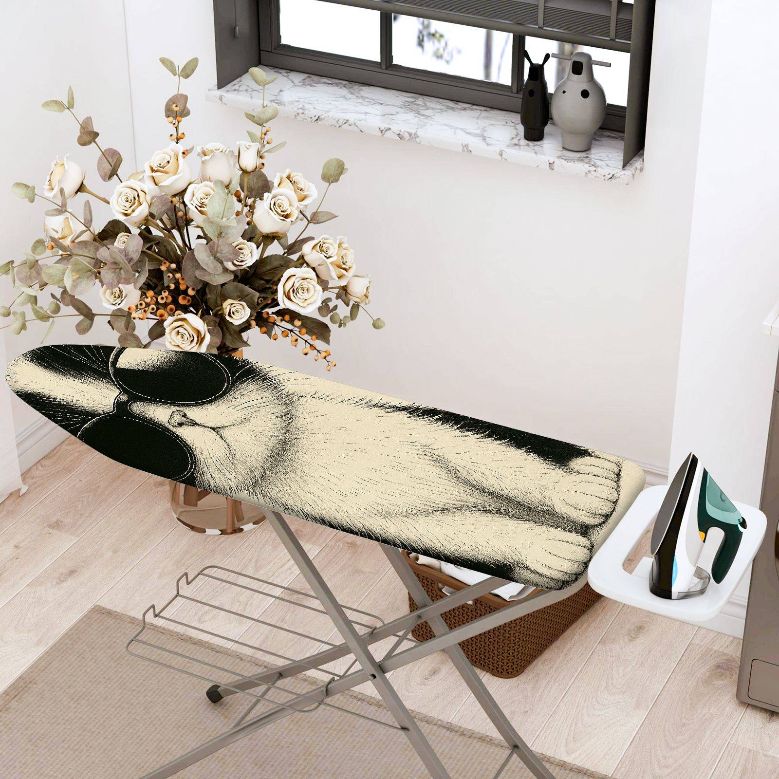 1-Piece Cat Sunglasses Trendy  Ironing Board Cover, Universal Size, Without Board