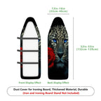 1-Piece Panther Rose Art Animal  Ironing Board Cover, Universal Size, Without Board