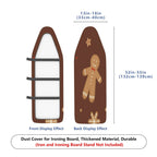 1-Piece Gingerbread Star Christmas  Ironing Board Cover, Universal Size, Without Board