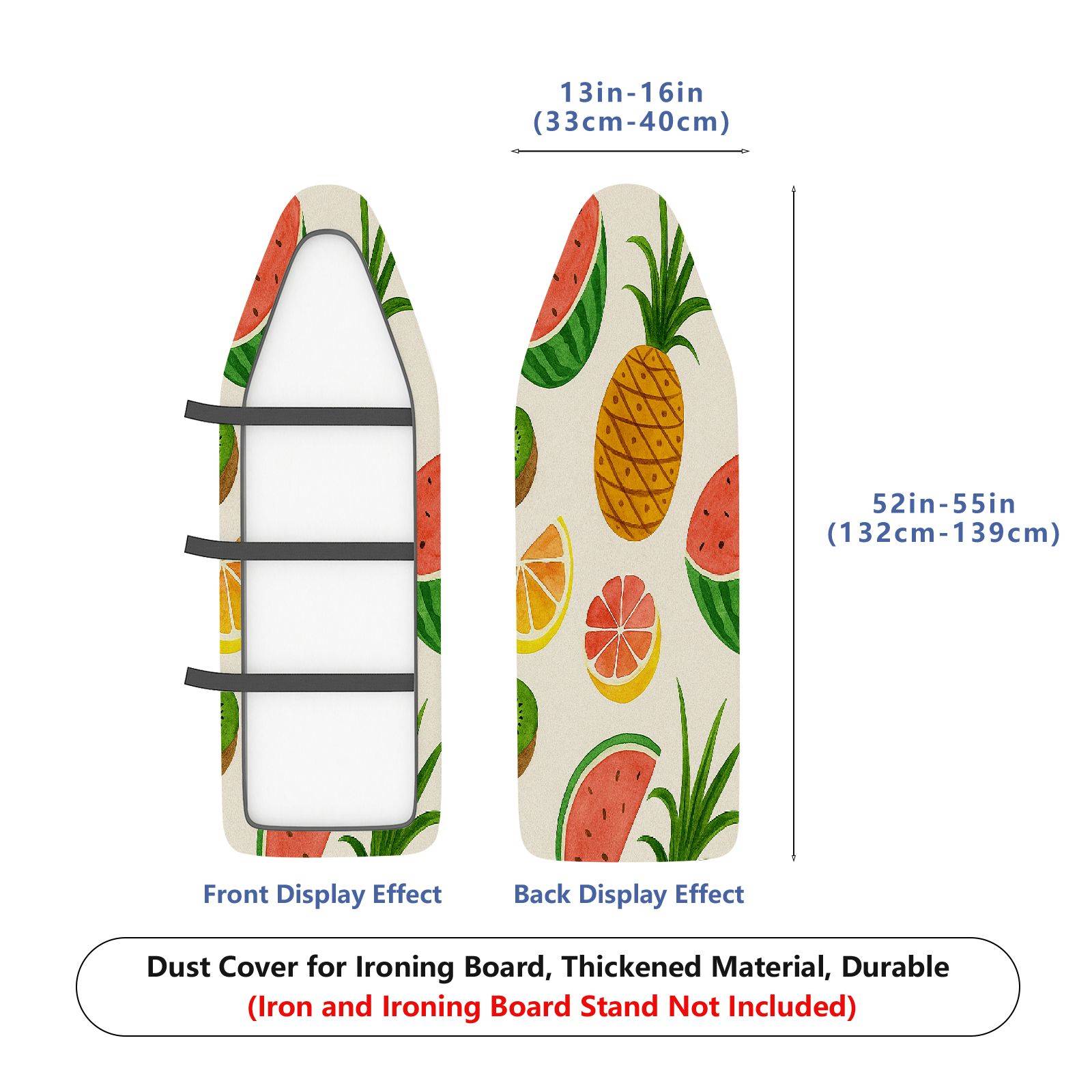 1-Piece Colorful Fruit Tropical Summer  Ironing Board Cover, Universal Size, Without Board