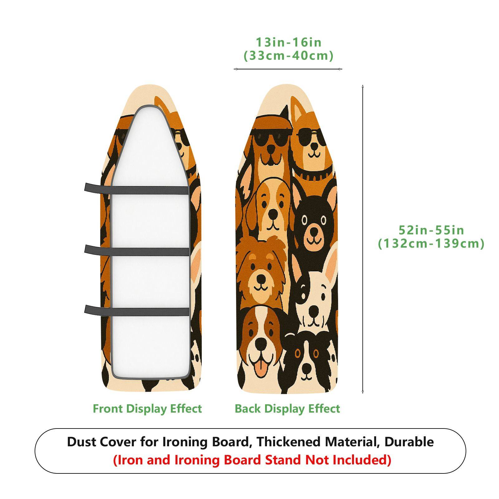 1-Piece Animal Print Dog  Ironing Board Cover, Universal Size, Without Board