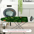 1-Piece Tropical Green Leaves Floral  Ironing Board Cover, Universal Size, Without Board