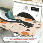 1-Piece Halloween Black Cat Pumpkin  Ironing Board Cover, Universal Size, Without Board
