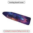 1-Piece Starry Wolf Universe Woodland  Ironing Board Cover, Universal Size, Without Board