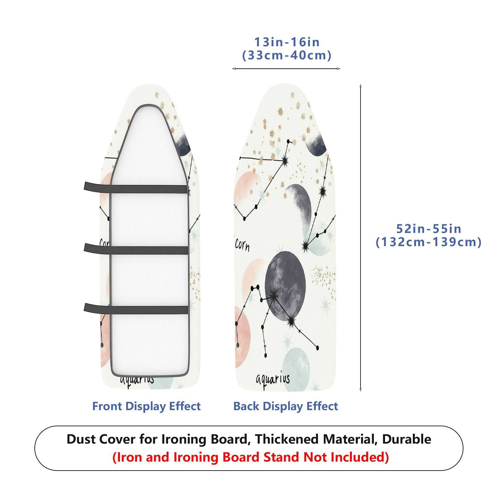 1-Piece Constellation Moon Star  Ironing Board Cover, Universal Size, Without Board