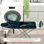 1-Piece Tropical Jungle Parrot Leaves  Ironing Board Cover, Universal Size, Without Board