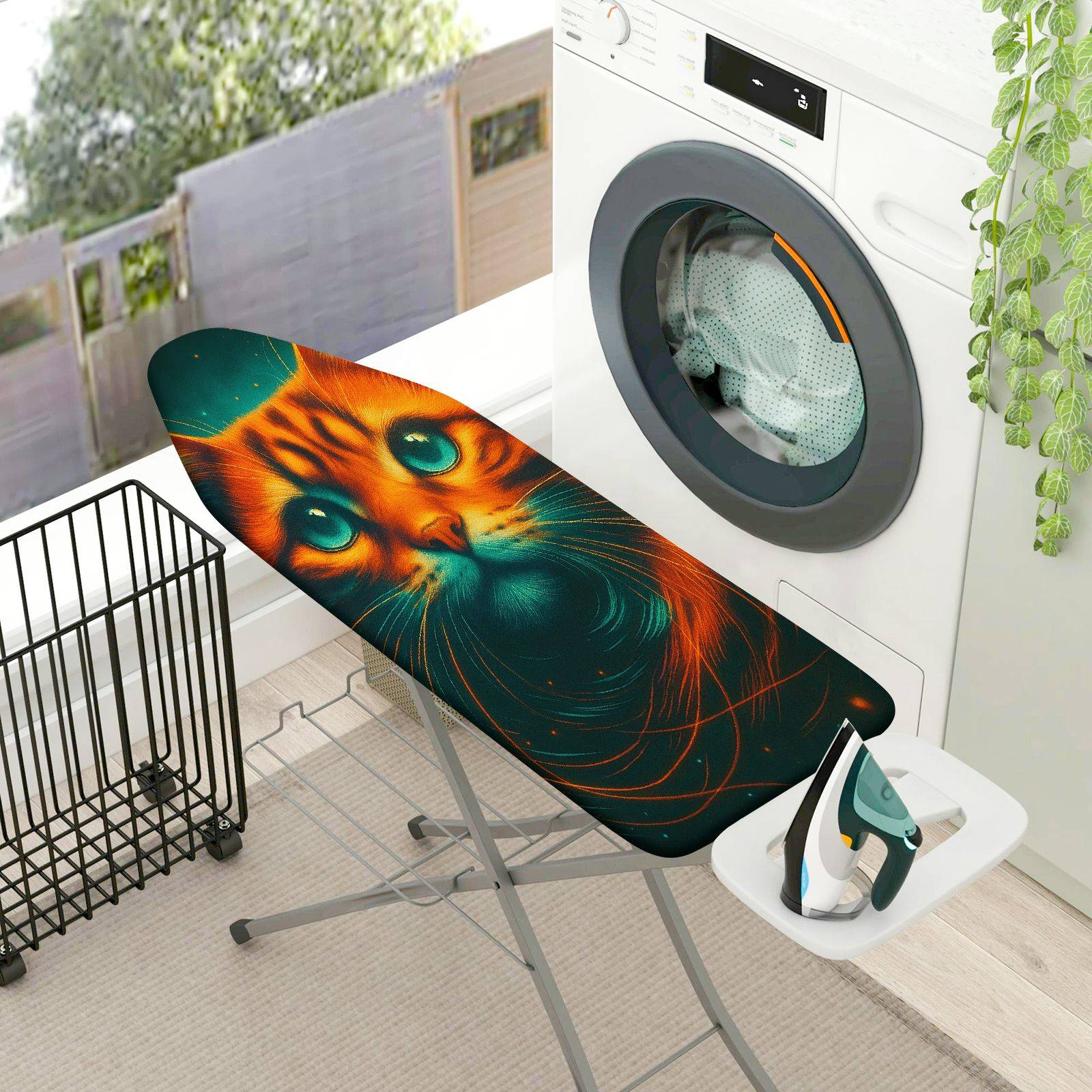 1-Piece Cat Cosmic Colorful  Ironing Board Cover, Universal Size, Without Board
