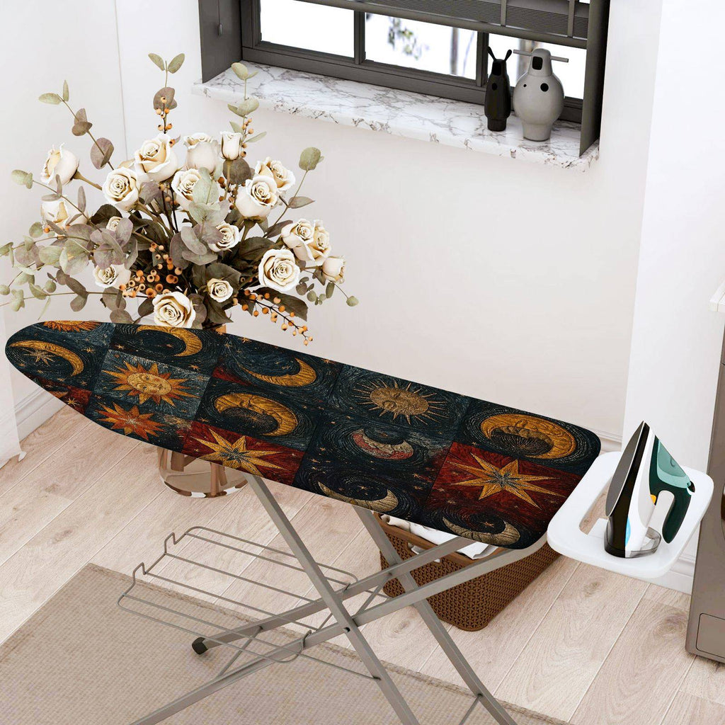 1-Piece Starry Night Moon Sun  Ironing Board Cover, Universal Size, Without Board