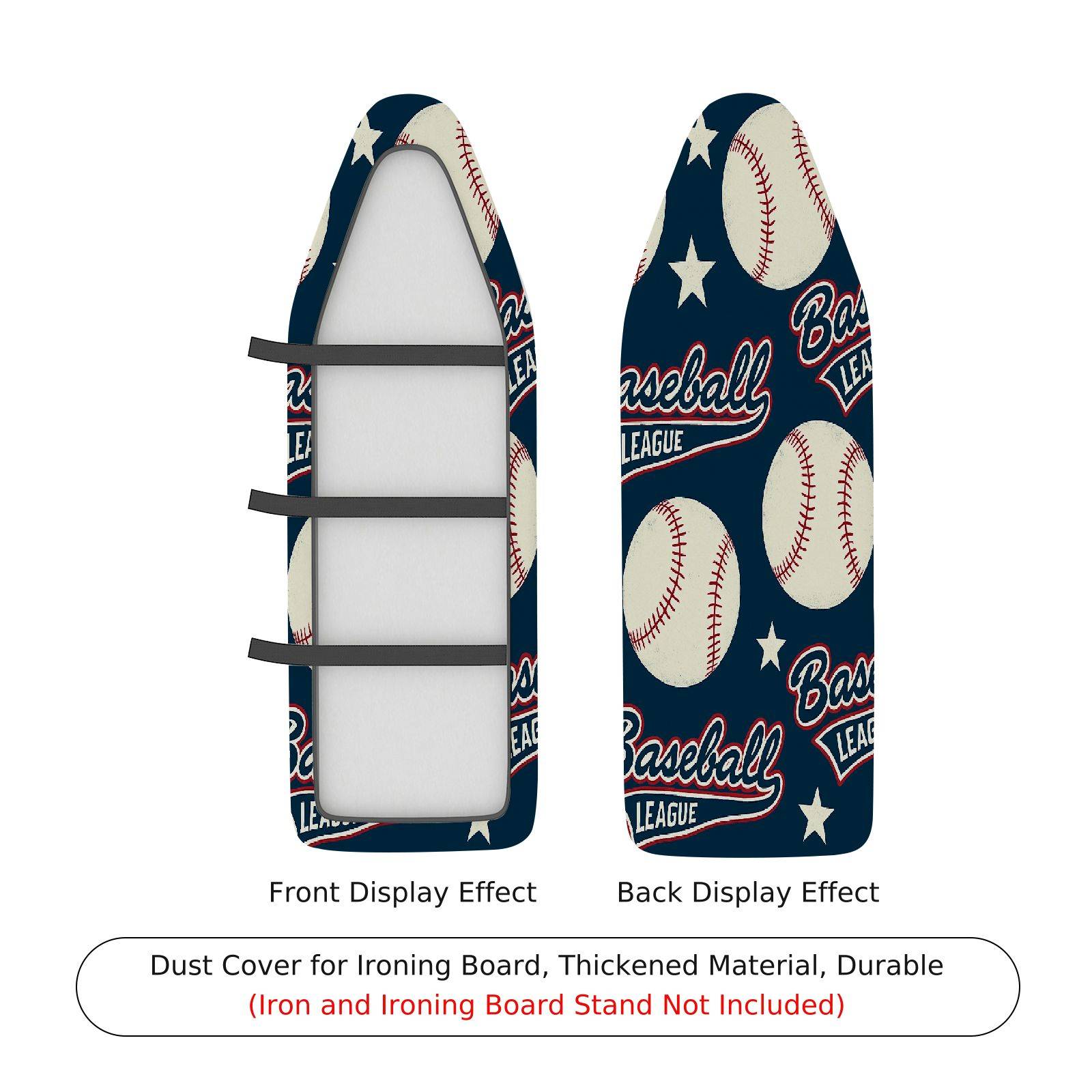 1-Piece Baseball Sports Stars  Ironing Board Cover, Universal Size, Without Board