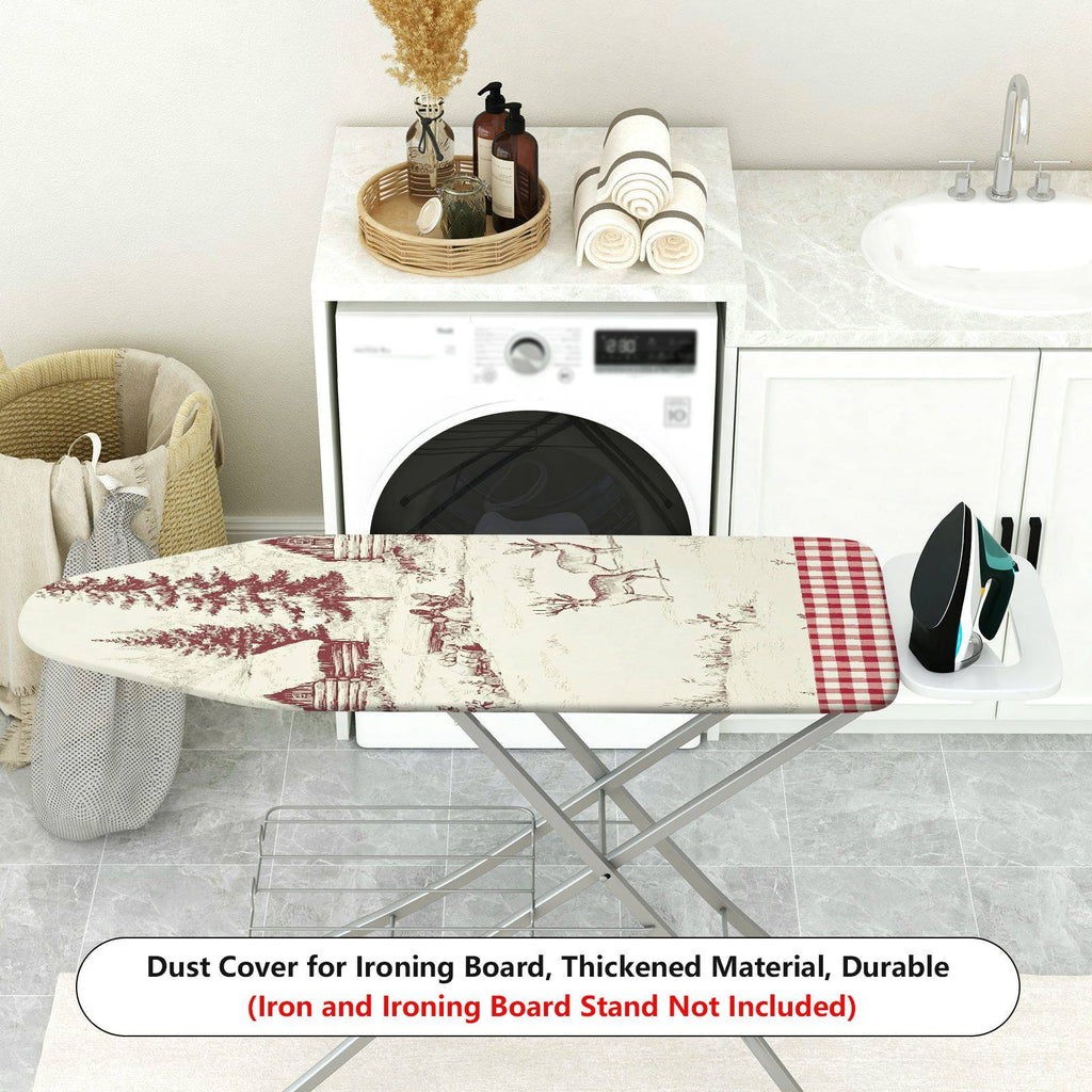 1-Piece Forest Cabin Deer Retro  Ironing Board Cover, Universal Size, Without Board