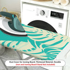 1-Piece Tropical Leaf Green Pattern  Ironing Board Cover, Universal Size, Without Board