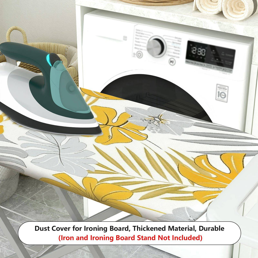 1-Piece Tropical Leaves Floral Greenery  Ironing Board Cover, Universal Size, Without Board