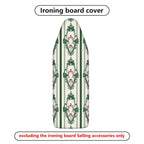 1-Piece Christmas Green Bow Stripe  Ironing Board Cover, Universal Size, Without Board
