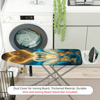 1-Piece Swan Blue Rose Starry  Ironing Board Cover, Universal Size, Without Board