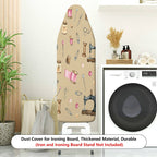 1-Piece Sewing Pattern Retro Style Beige  Ironing Board Cover, Universal Size, Without Board