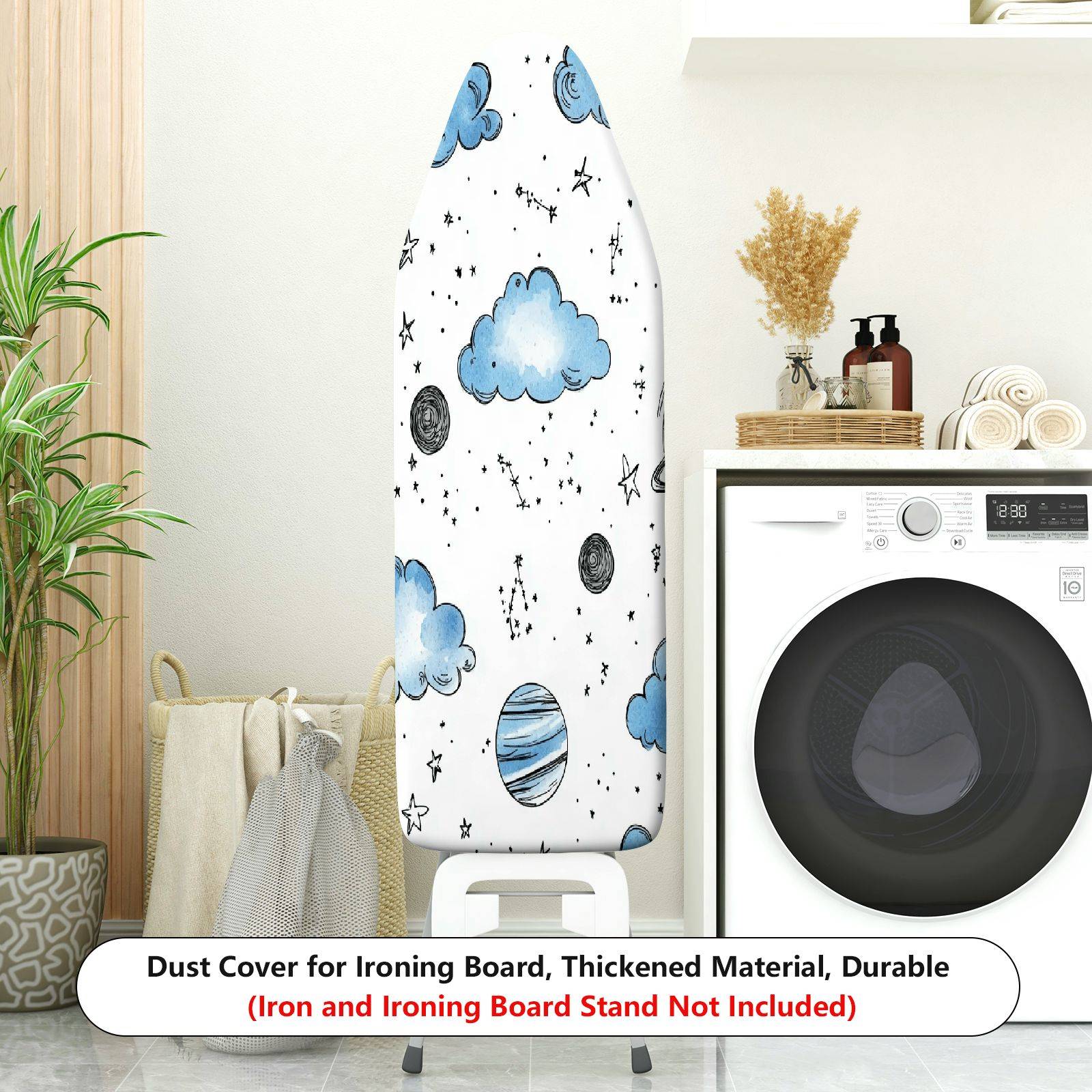 1-Piece Cloud Star Planet  Ironing Board Cover, Universal Size, Without Board