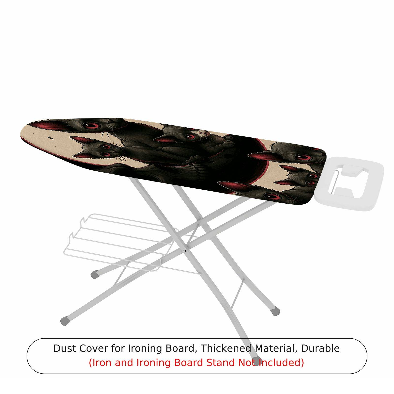 1-Piece Black Cat Pattern Halloween  Ironing Board Cover, Universal Size, Without Board