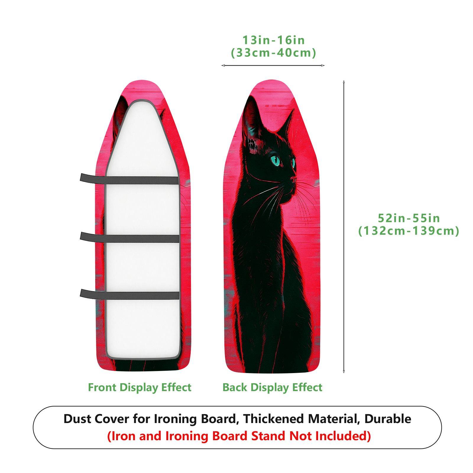 1-Piece Cat Art Colorful Creative  Ironing Board Cover, Universal Size, Without Board