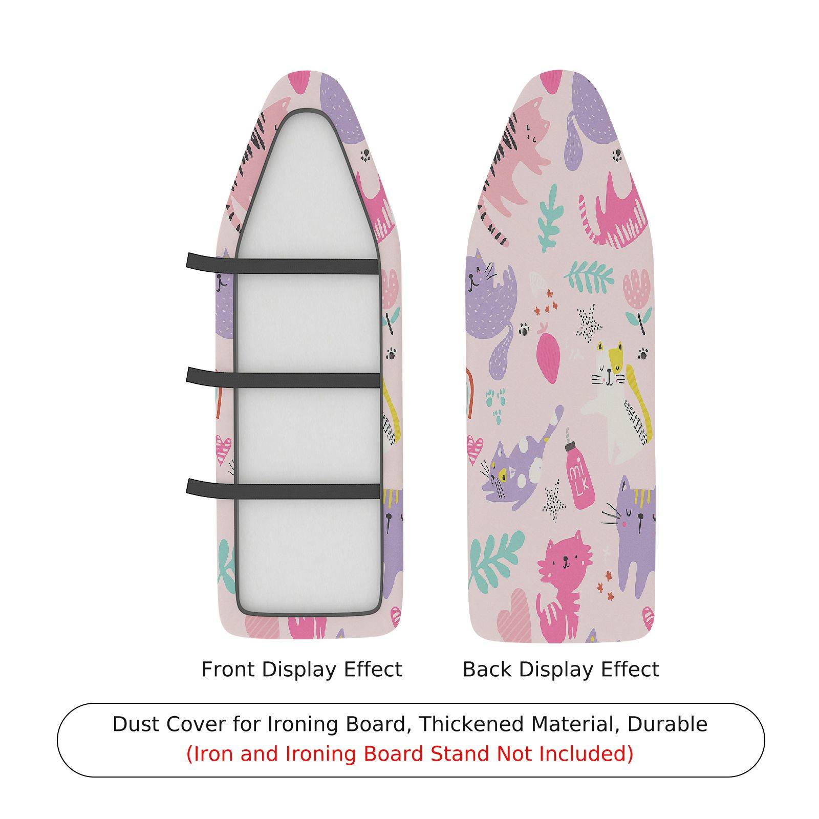 1-Piece Animal Pink  Ironing Board Cover, Universal Size, Without Board